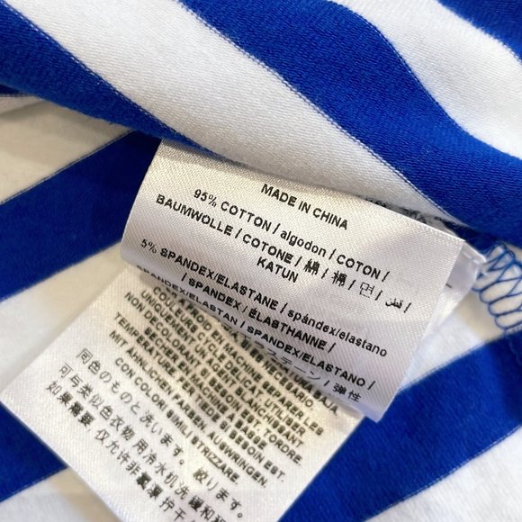 Guess striped tight scoop-neck zip-u shirt - size small - Picture 3 of 4